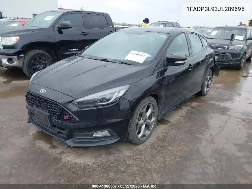 2018 Ford Focus St VIN: 1FADP3L93JL289695 Lot: 41906567