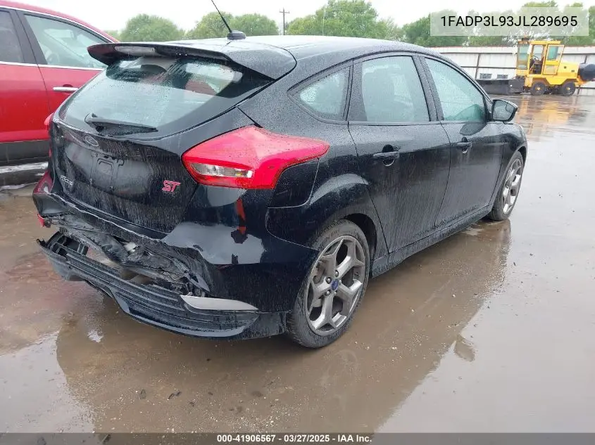 2018 Ford Focus St VIN: 1FADP3L93JL289695 Lot: 41906567