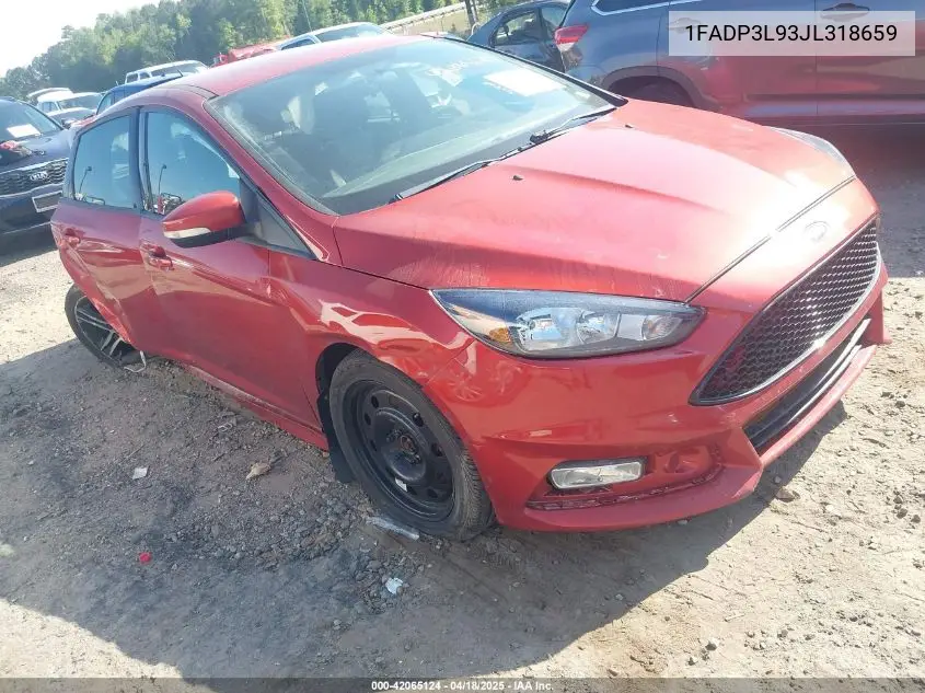 2018 Ford Focus St VIN: 1FADP3L93JL318659 Lot: 42065124