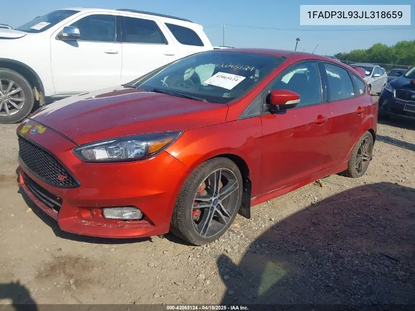 2018 Ford Focus St VIN: 1FADP3L93JL318659 Lot: 42065124