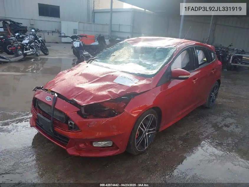 2018 Ford Focus St VIN: 1FADP3L92JL331919 Lot: 42074442