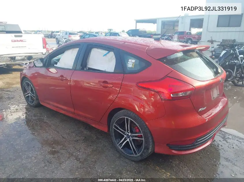 2018 Ford Focus St VIN: 1FADP3L92JL331919 Lot: 42074442