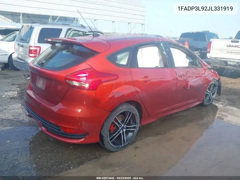 2018 Ford Focus St VIN: 1FADP3L92JL331919 Lot: 42074442