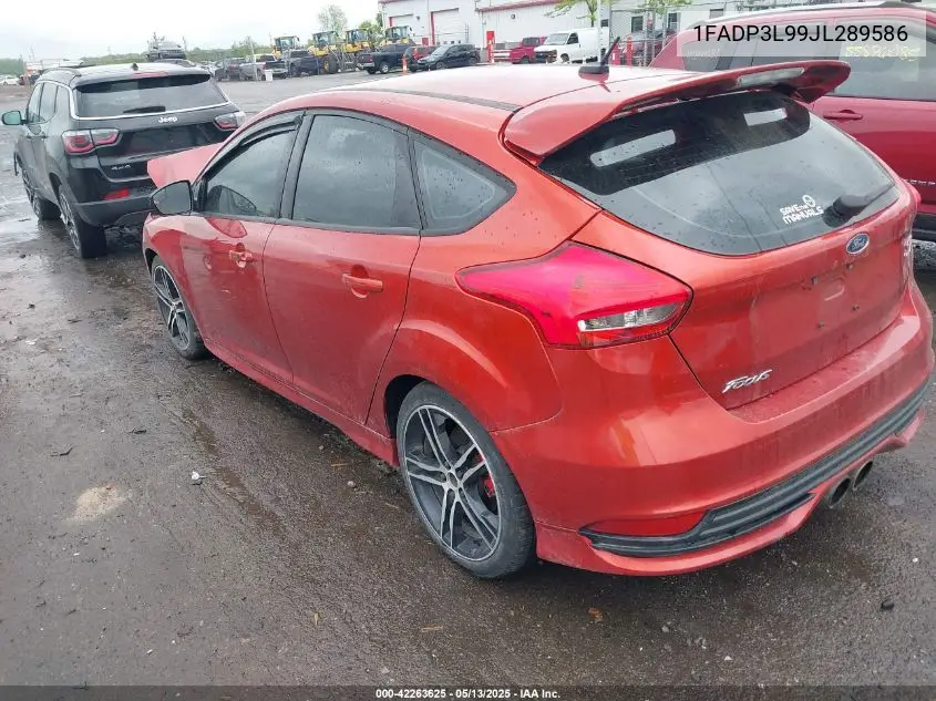 2018 Ford Focus St VIN: 1FADP3L99JL289586 Lot: 42263625