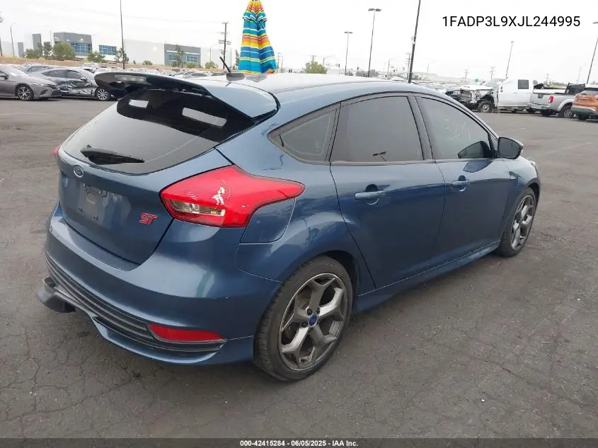 2018 Ford Focus St VIN: 1FADP3L9XJL244995 Lot: 42415284