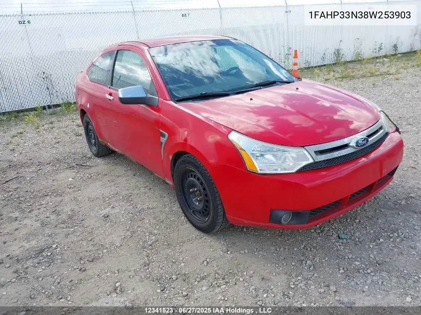 2008 Ford Focus Ses VIN: 1FAHP33N38W253903 Lot: 12341523