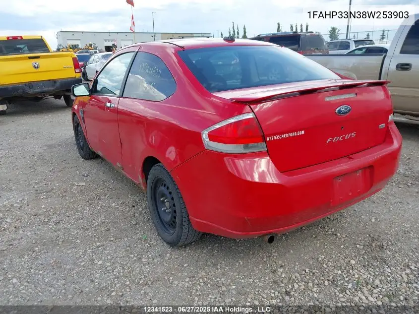 2008 Ford Focus Ses VIN: 1FAHP33N38W253903 Lot: 12341523