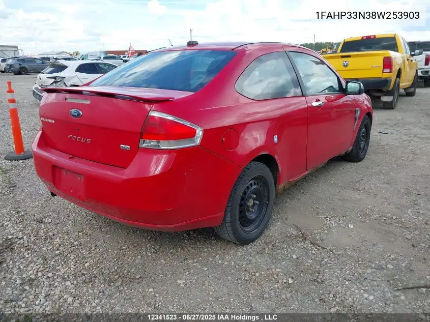 2008 Ford Focus Ses VIN: 1FAHP33N38W253903 Lot: 12341523