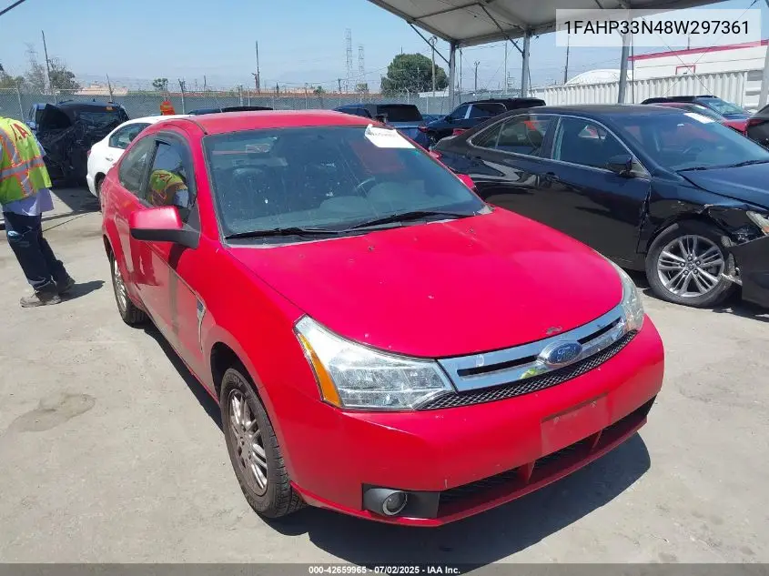 2008 Ford Focus Ses VIN: 1FAHP33N48W297361 Lot: 42659965