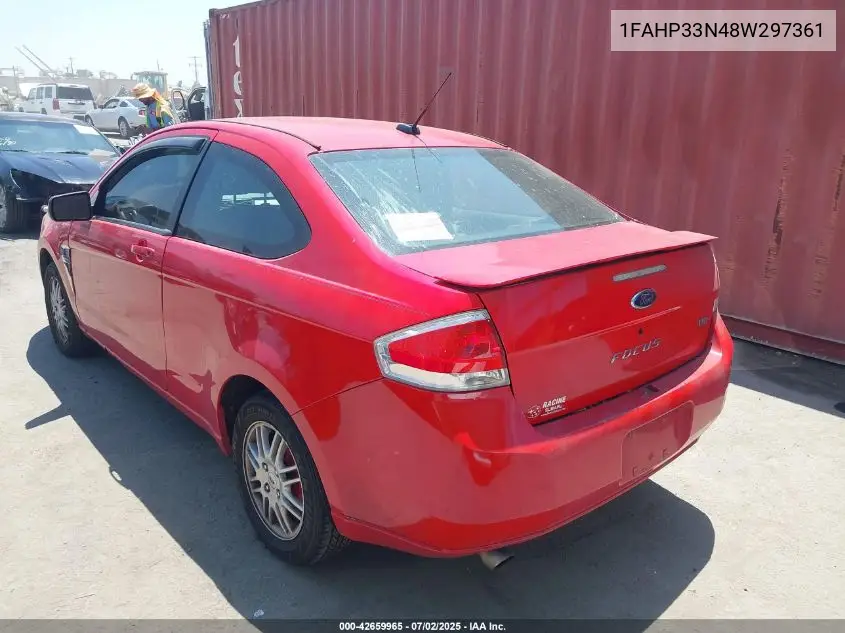2008 Ford Focus Ses VIN: 1FAHP33N48W297361 Lot: 42659965