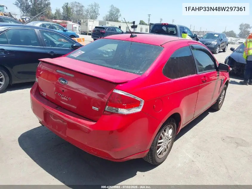 2008 Ford Focus Ses VIN: 1FAHP33N48W297361 Lot: 42659965