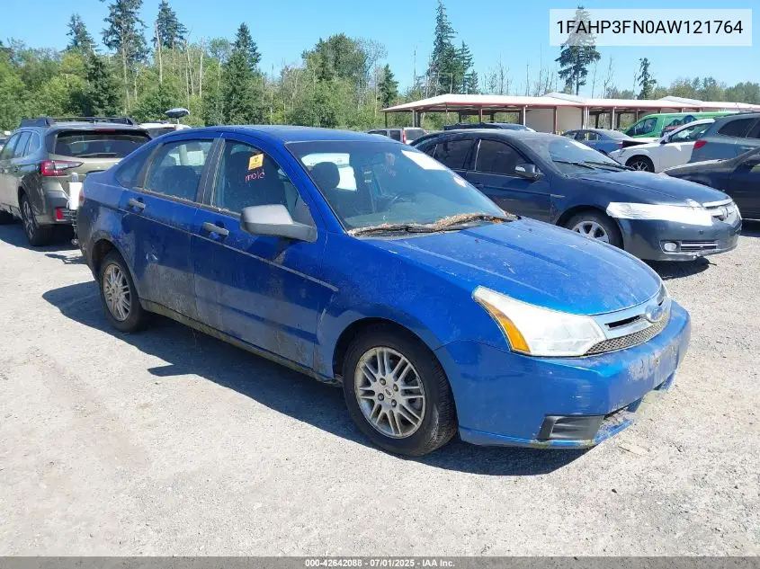 2010 Ford Focus Se VIN: 1FAHP3FN0AW121764 Lot: 42642088