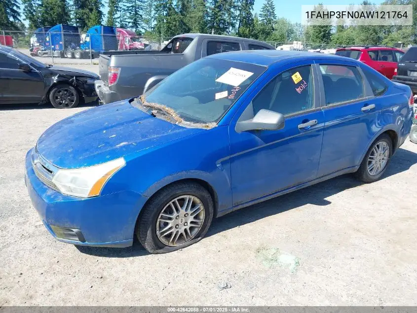 2010 Ford Focus Se VIN: 1FAHP3FN0AW121764 Lot: 42642088