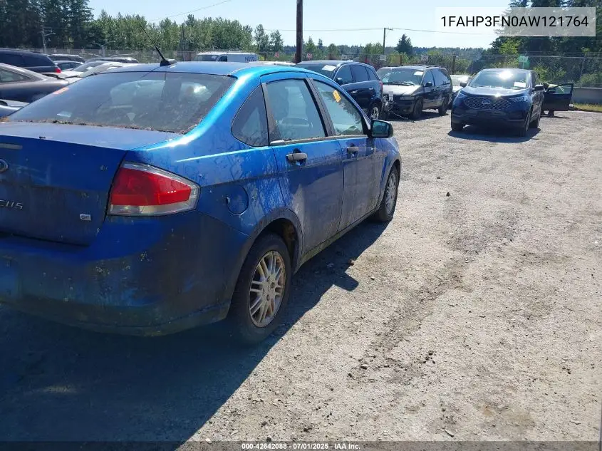 2010 Ford Focus Se VIN: 1FAHP3FN0AW121764 Lot: 42642088