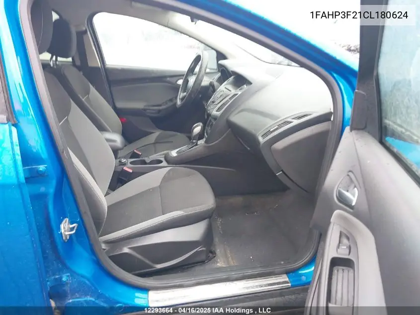2012 Ford Focus Se VIN: 1FAHP3F21CL180624 Lot: 12293664