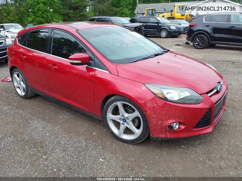 2012 Ford Focus Titanium VIN: 1FAHP3N26CL214736 Lot: 42252705