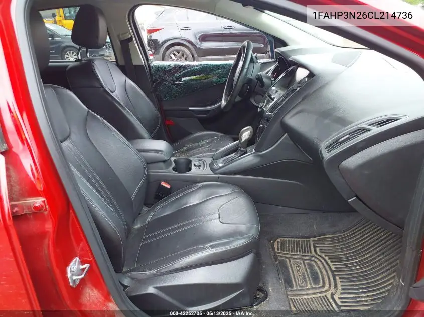 2012 Ford Focus Titanium VIN: 1FAHP3N26CL214736 Lot: 42252705