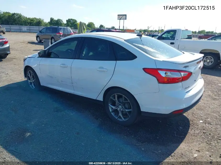 2012 Ford Focus Se VIN: 1FAHP3F20CL172515 Lot: 42255636