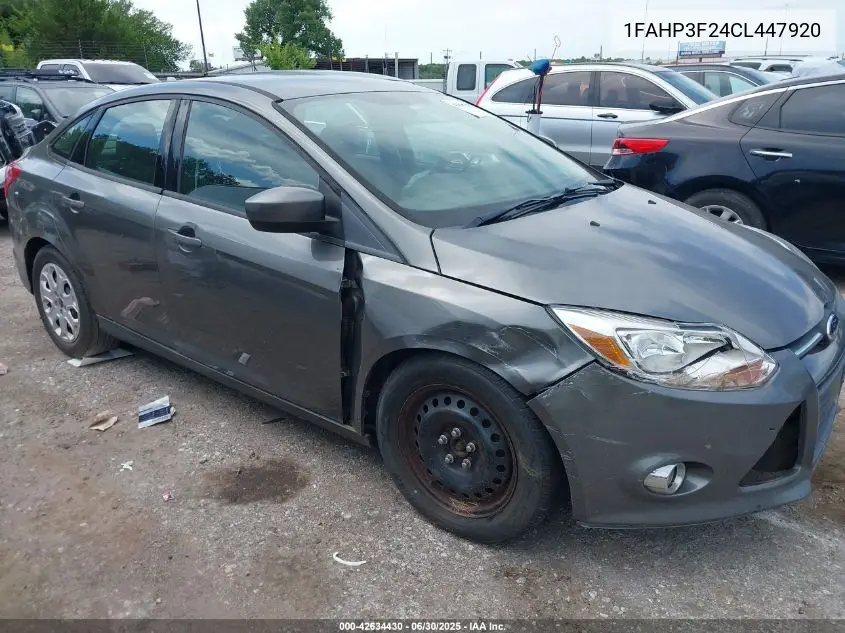 2012 Ford Focus Se VIN: 1FAHP3F24CL447920 Lot: 42634430