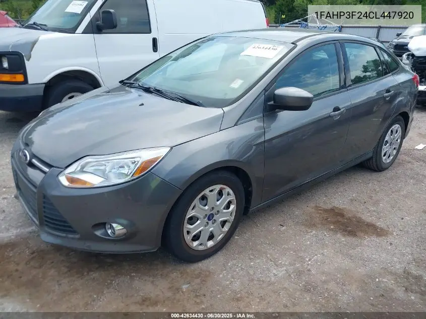 2012 Ford Focus Se VIN: 1FAHP3F24CL447920 Lot: 42634430