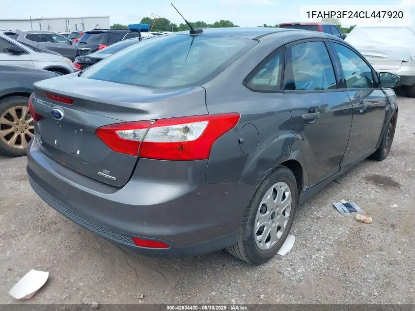 2012 Ford Focus Se VIN: 1FAHP3F24CL447920 Lot: 42634430