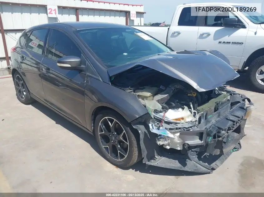 2013 Ford Focus Se VIN: 1FADP3K20DL189269 Lot: 42231106