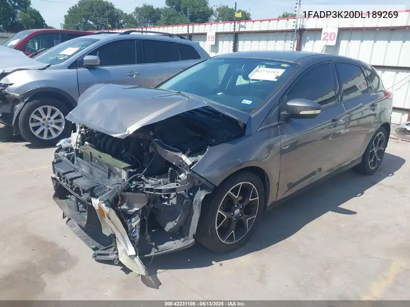 2013 Ford Focus Se VIN: 1FADP3K20DL189269 Lot: 42231106