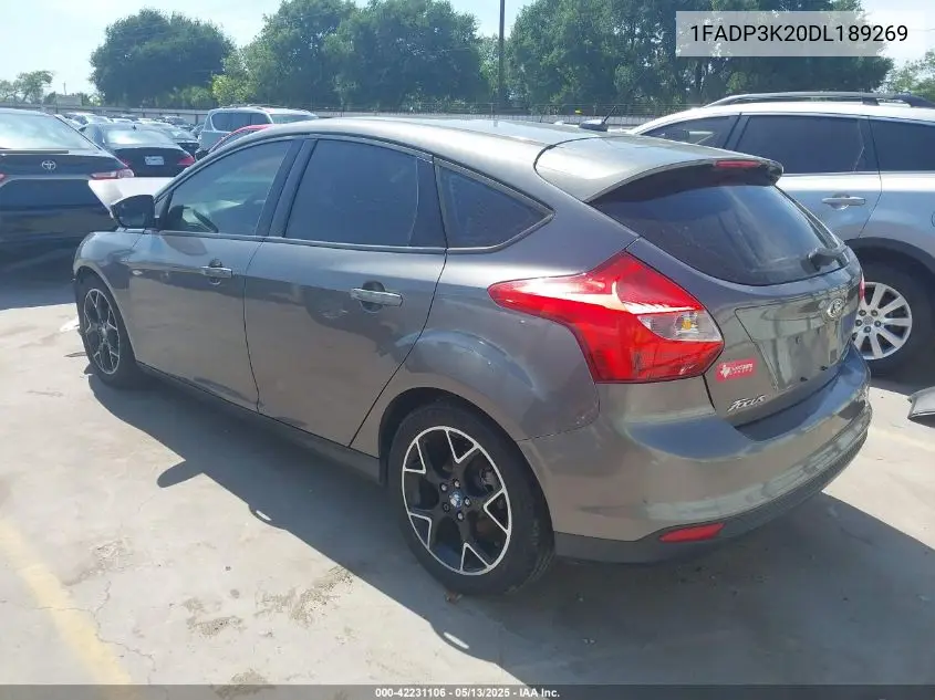 2013 Ford Focus Se VIN: 1FADP3K20DL189269 Lot: 42231106