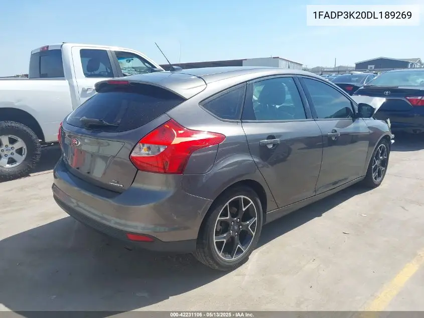2013 Ford Focus Se VIN: 1FADP3K20DL189269 Lot: 42231106