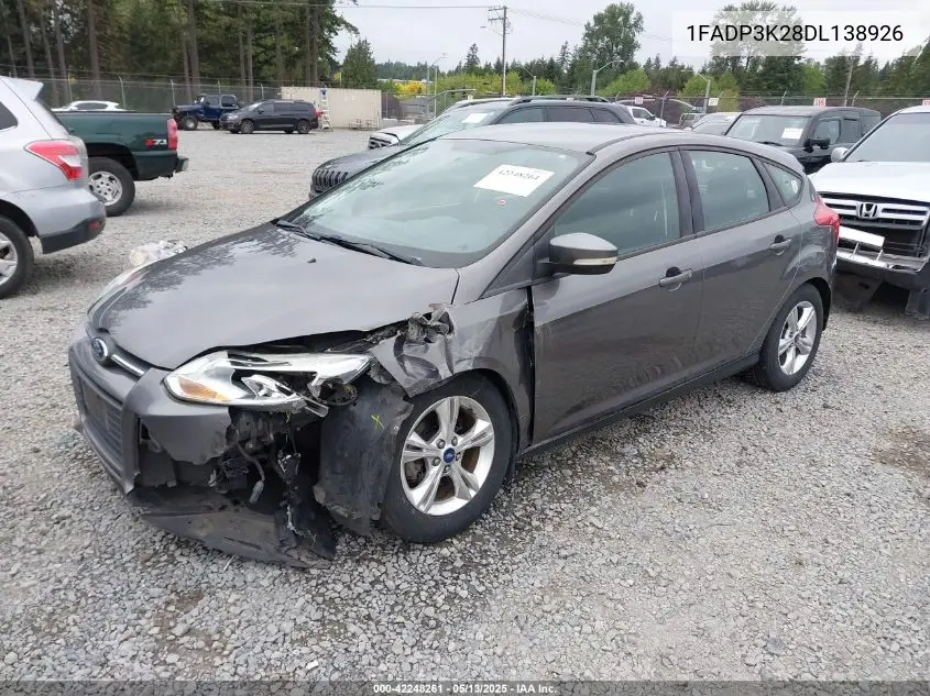 2013 Ford Focus Se VIN: 1FADP3K28DL138926 Lot: 42248261