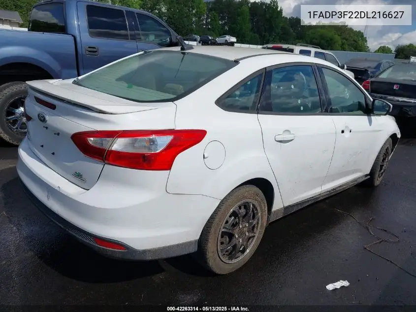 2013 Ford Focus Se VIN: 1FADP3F22DL216627 Lot: 42263314