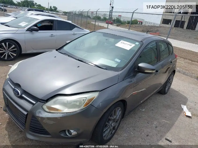 2013 Ford Focus Se VIN: 1FADP3K22DL205150 Lot: 42627258