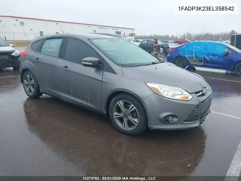 2014 Ford Focus Se VIN: 1FADP3K23EL358542 Lot: 12273762