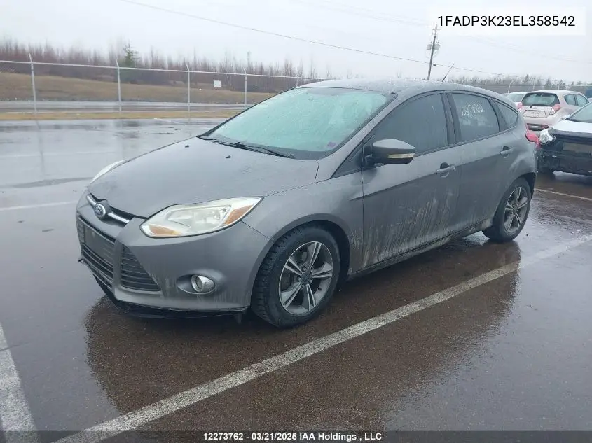 2014 Ford Focus Se VIN: 1FADP3K23EL358542 Lot: 12273762