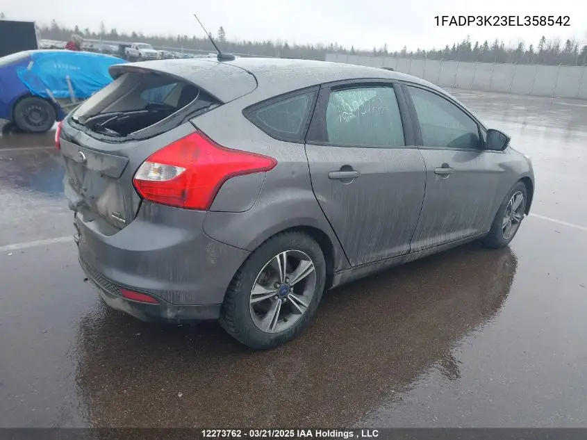 2014 Ford Focus Se VIN: 1FADP3K23EL358542 Lot: 12273762