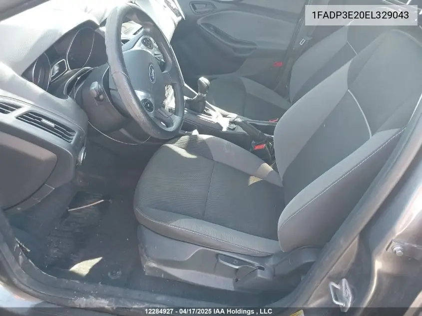 2014 Ford Focus VIN: 1FADP3E20EL329043 Lot: 12284927