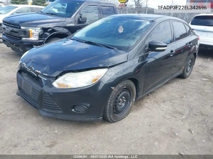 2014 Ford Focus Se VIN: 1FADP3F22EL342696 Lot: 12305381