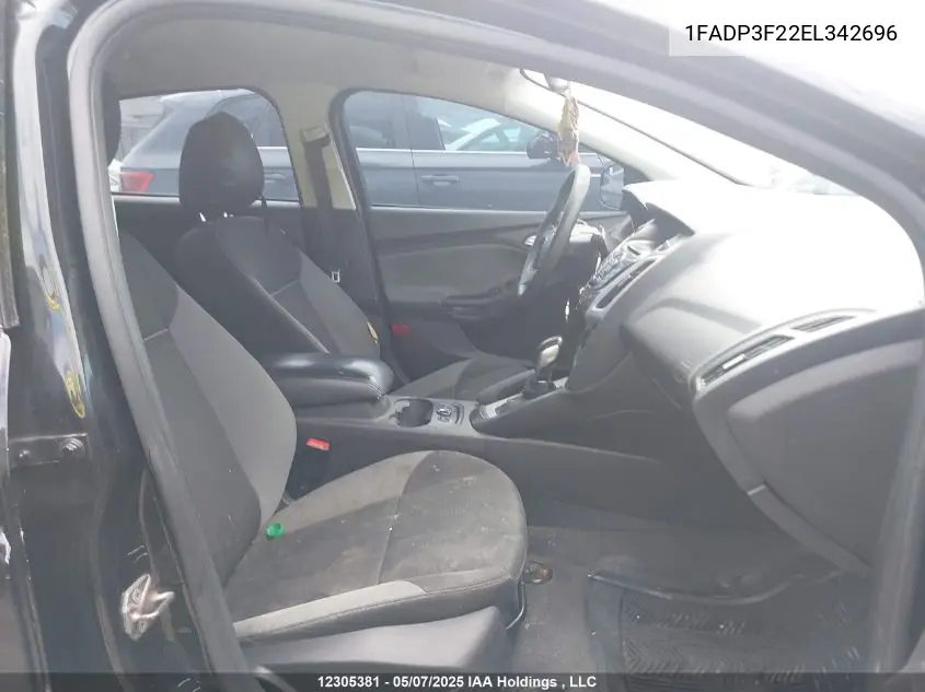2014 Ford Focus Se VIN: 1FADP3F22EL342696 Lot: 12305381