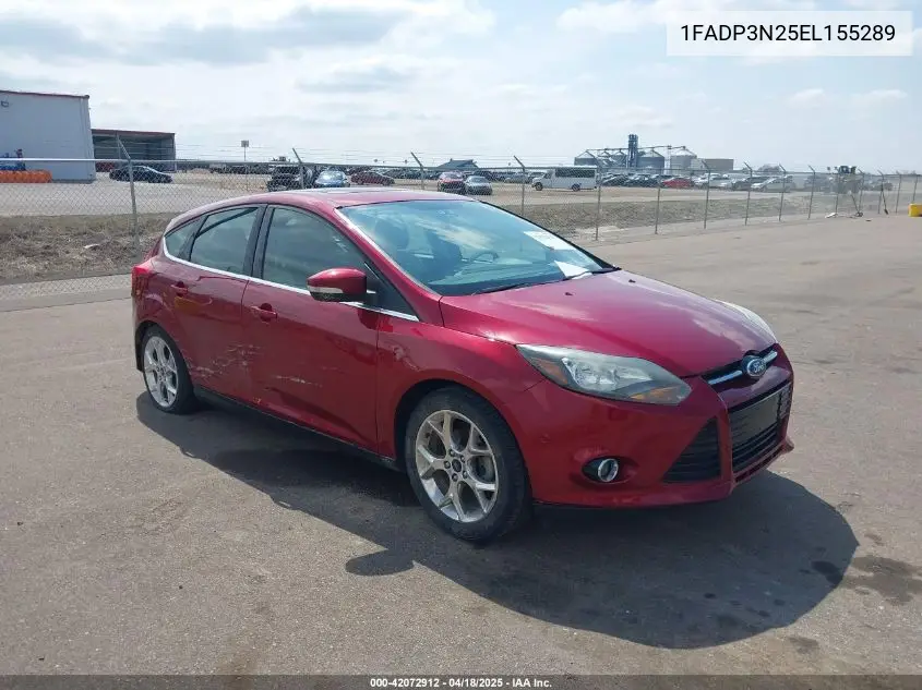 2014 Ford Focus Titanium VIN: 1FADP3N25EL155289 Lot: 42072912