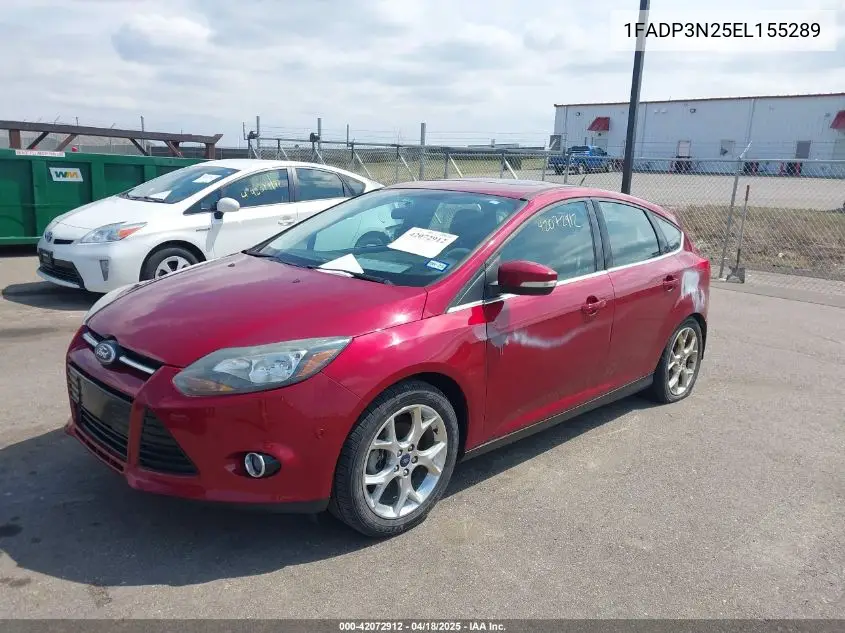 2014 Ford Focus Titanium VIN: 1FADP3N25EL155289 Lot: 42072912