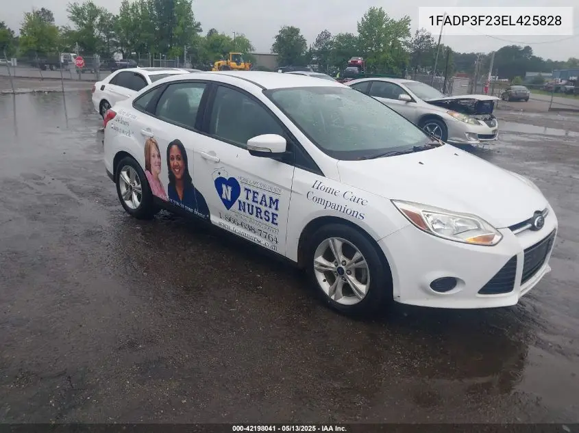 2014 Ford Focus Se VIN: 1FADP3F23EL425828 Lot: 42198041