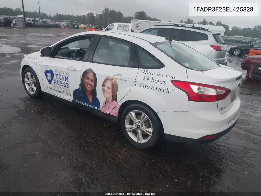 2014 Ford Focus Se VIN: 1FADP3F23EL425828 Lot: 42198041