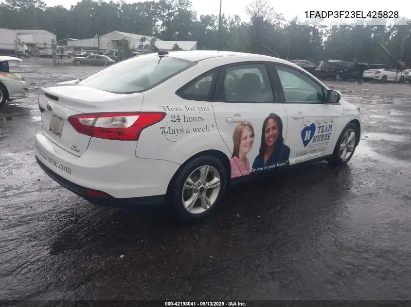 2014 Ford Focus Se VIN: 1FADP3F23EL425828 Lot: 42198041