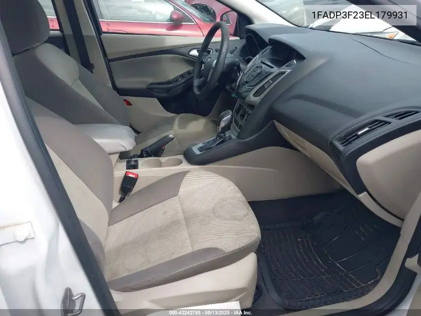 2014 Ford Focus Se VIN: 1FADP3F23EL179931 Lot: 42242785