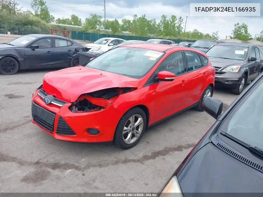 2014 Ford Focus Se VIN: 1FADP3K24EL166935 Lot: 42254016