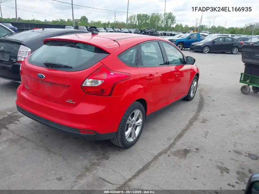 2014 Ford Focus Se VIN: 1FADP3K24EL166935 Lot: 42254016