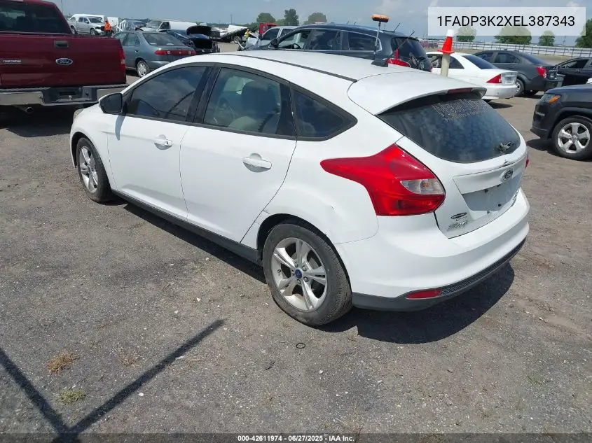 2014 Ford Focus Se VIN: 1FADP3K2XEL387343 Lot: 42611974