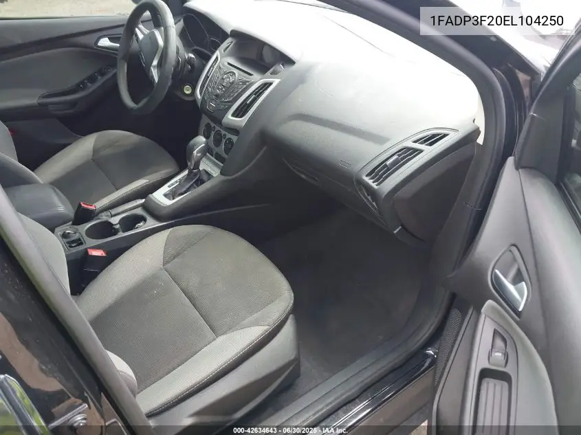 2014 Ford Focus Se VIN: 1FADP3F20EL104250 Lot: 42634643