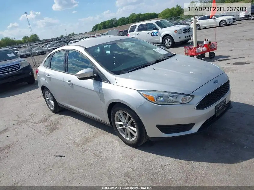 2015 Ford Focus Se VIN: 1FADP3F22FL237903 Lot: 42215191