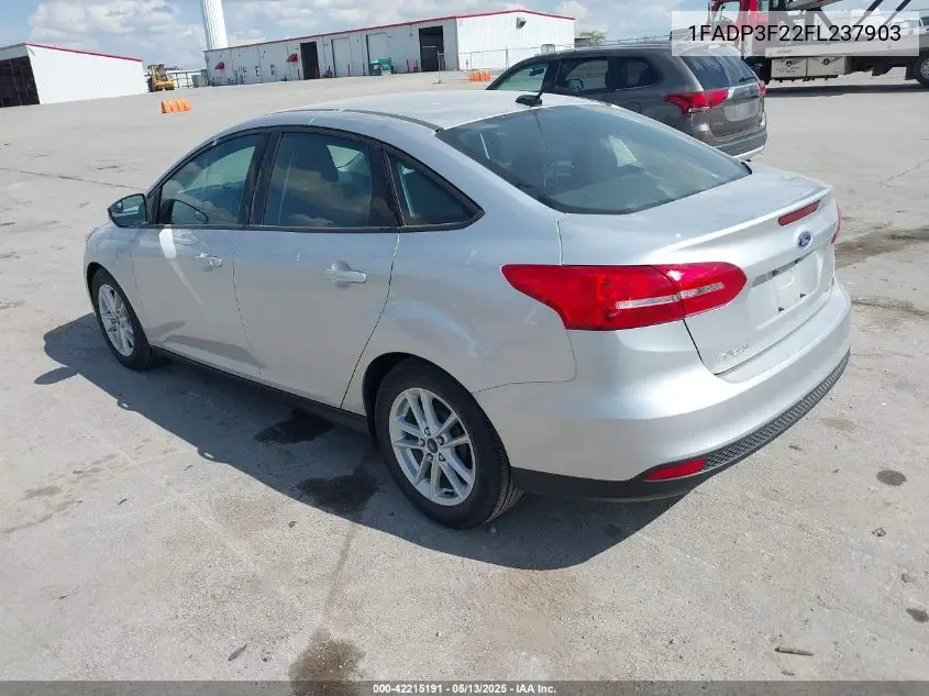 2015 Ford Focus Se VIN: 1FADP3F22FL237903 Lot: 42215191